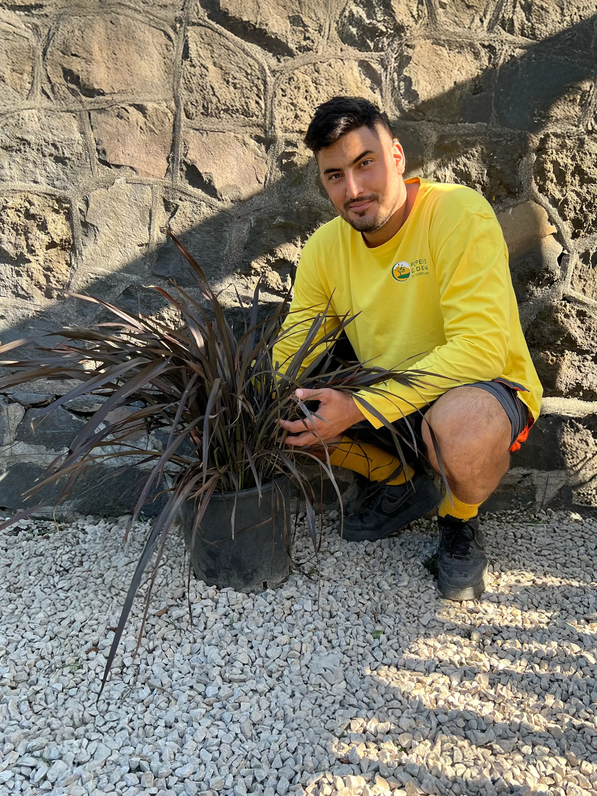 Mario con la Phormium Rubrum